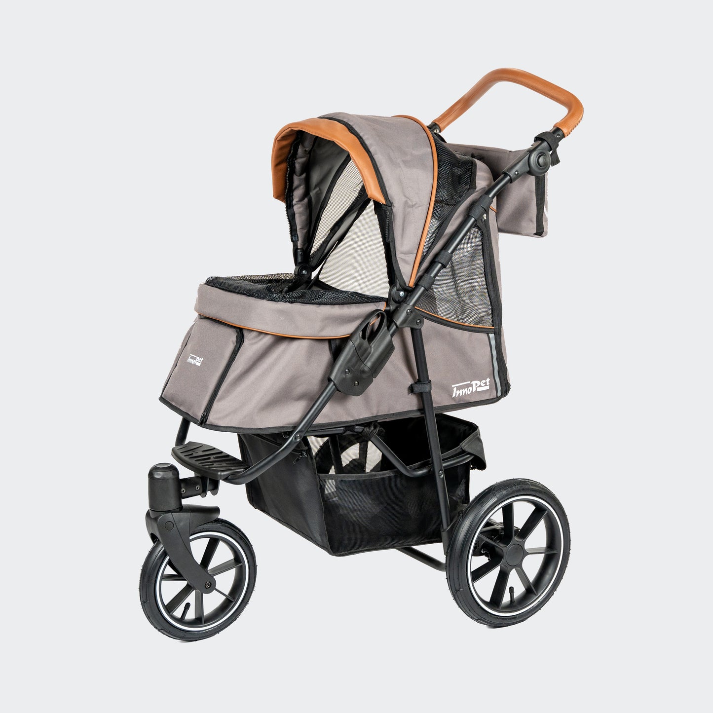 InnoPet Premium Cozy Air - Met Gratis Regenhoes - Hondenbuggy - Beige - Max 25kg - Hondenbuggyspecialist.nl