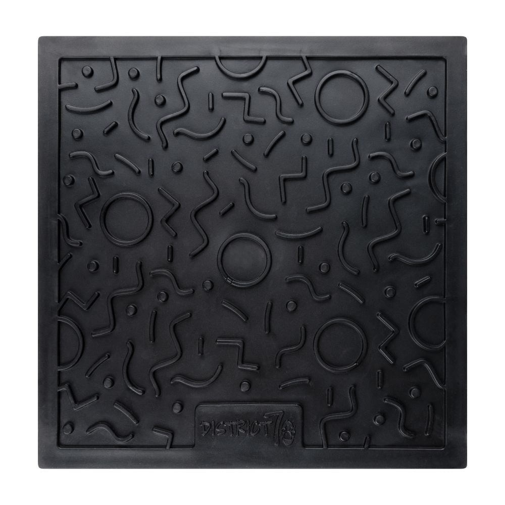 District 70 - QUEST Likmat voor honden - Donkergrijs - 28 x 28 cm - Hondenbuggyspecialist.nl
