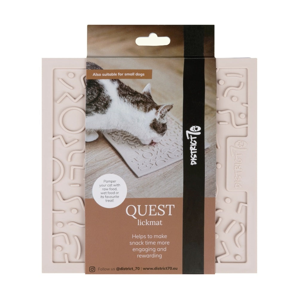 District 70 - QUEST Likmat voor katten - Merengue - 20 x 20 cm - Hondenbuggyspecialist.nl