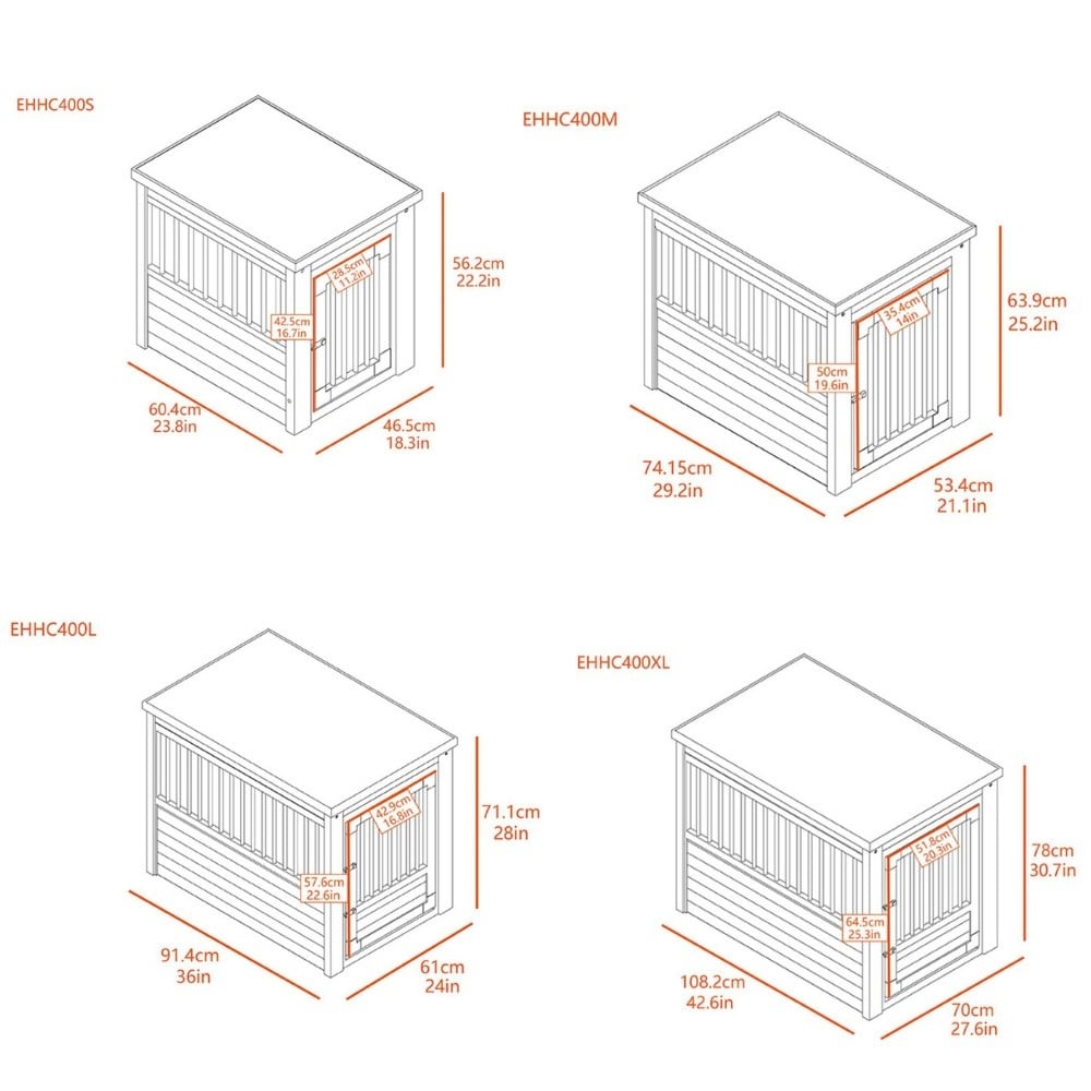 InnPlace™ Hondenbench & bijzettafel Maat: L - 91 x 61 x 71 cm, Kleur: Espresso