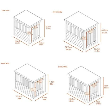 InnPlace™ Hondenbench & bijzettafel Maat: XL - 108 x 70 x 78 cm, Kleur: Russet - Hondenbuggyspecialist.nl