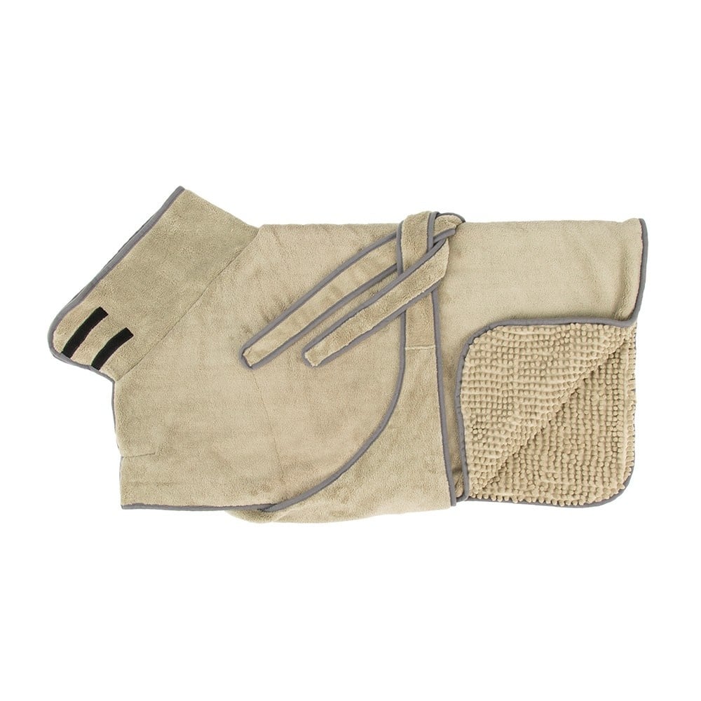 Scruffs - Expedition Deluxe Noodle Dog Drying Coat Kleur: Sage Green Maat: Large