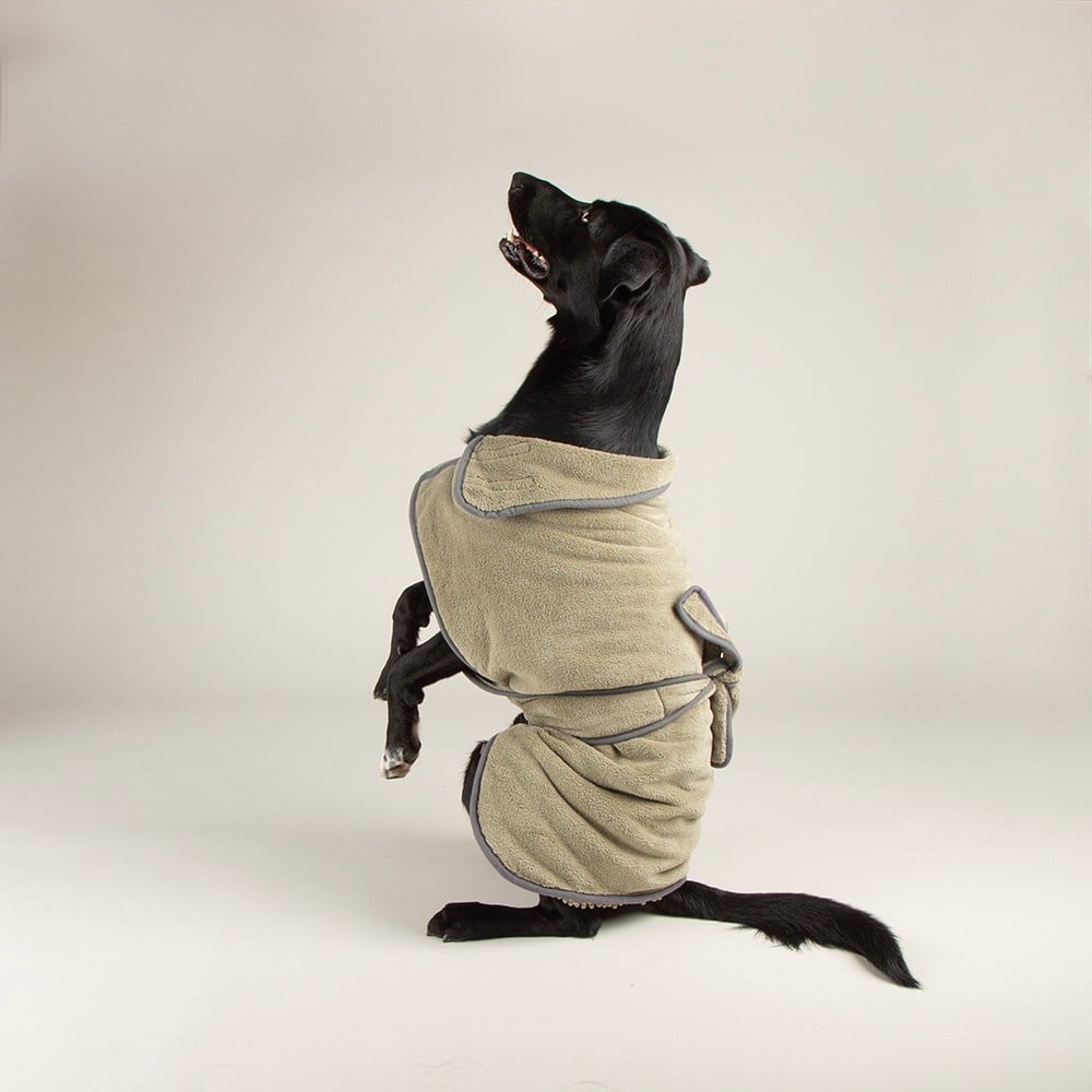 Scruffs - Expedition Deluxe Noodle Dog Drying Coat Kleur: Sage Green Maat: Large