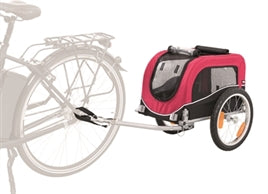 Trixie hondenfietskar - Maat M Zwart/Rood - 75X63X68 CM - tot 22kg - Hondenbuggyspecialist.nl