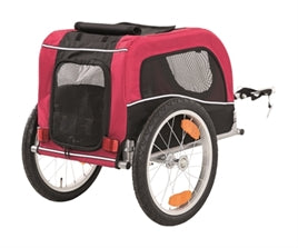 Trixie hondenfietskar - Maat M Zwart/Rood - 75X63X68 CM - tot 22kg - Hondenbuggyspecialist.nl