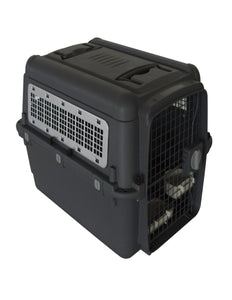 TOPMAST PAWSPORT REISBENCH - IATA TRANSPORTBOX - ANTRACIET - DIVERSE MATEN - Hondenbuggyspecialist.nl