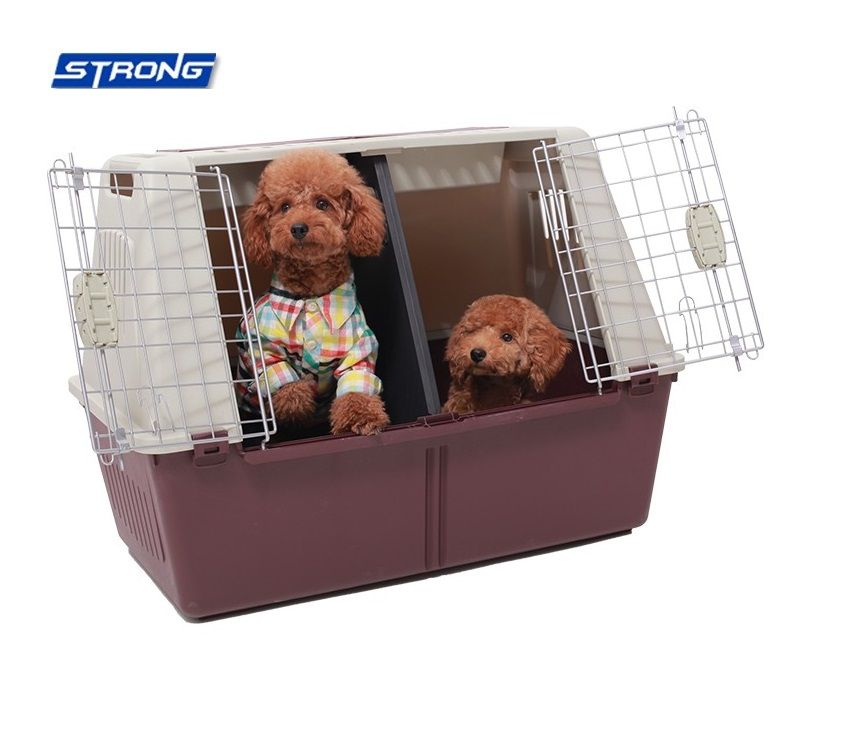 STRONG Autobox Reisbox Transportkooi 82 x 51 x 67 cm kleine hond Max. 20kg