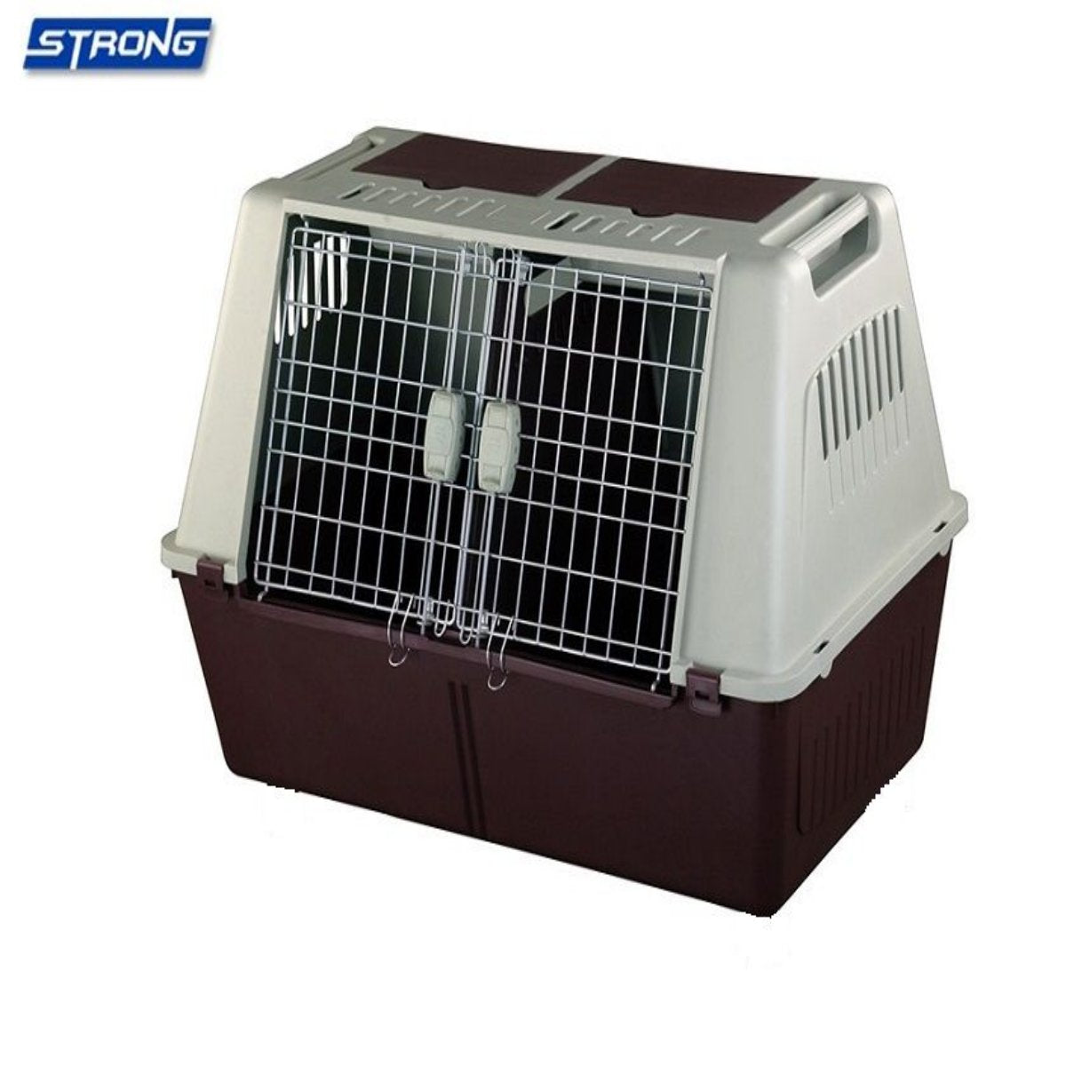 STRONG Autobox Reisbox Transportkooi 82 x 51 x 67 cm kleine hond Max. 20kg