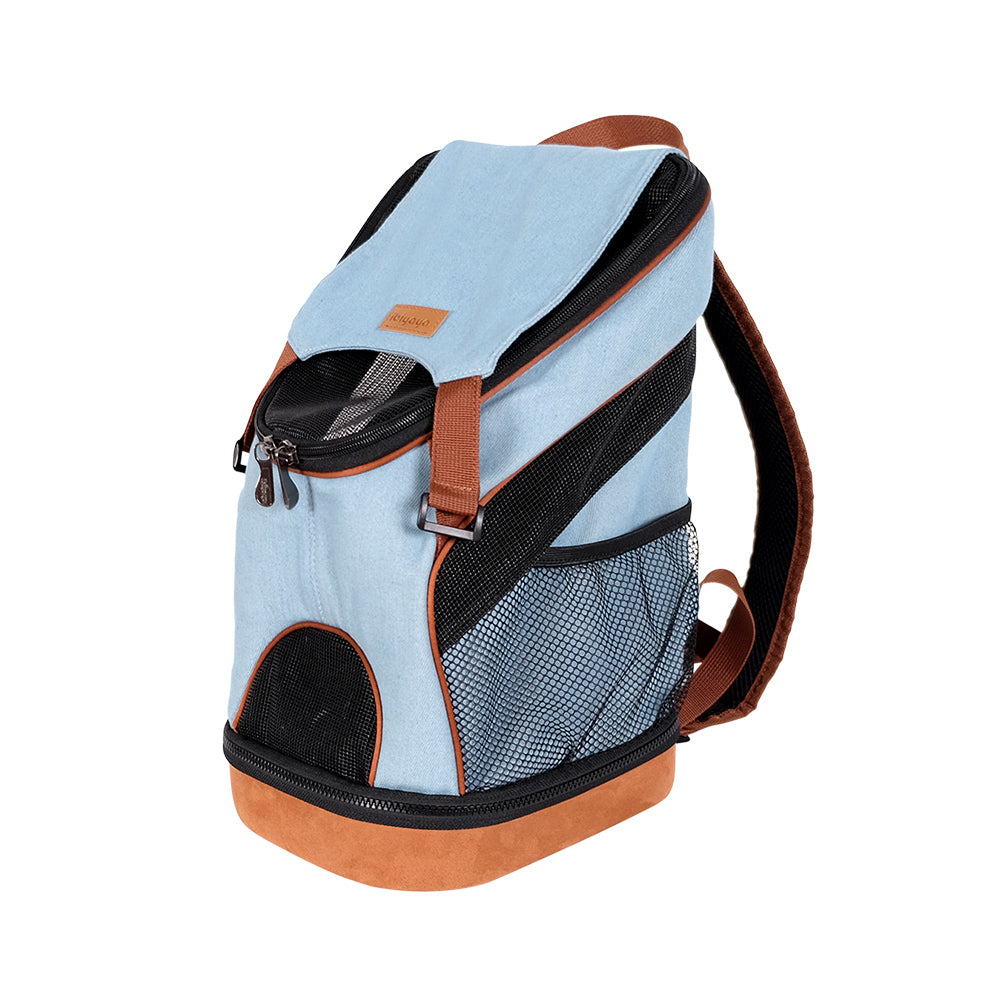 New Denim Fun Lightweight Pet Backpack - Hondenbuggyspecialist.nl