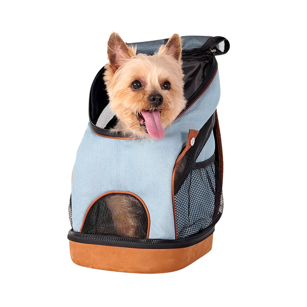 New Denim Fun Lightweight Pet Backpack - Hondenbuggyspecialist.nl