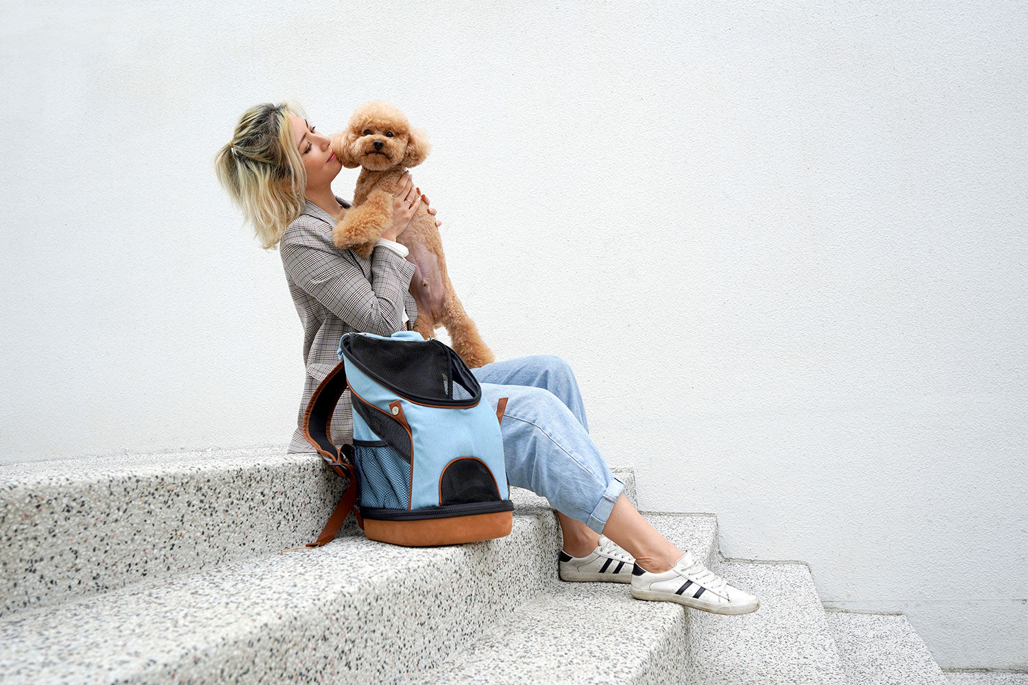 New Denim Fun Lightweight Pet Backpack - Hondenbuggyspecialist.nl