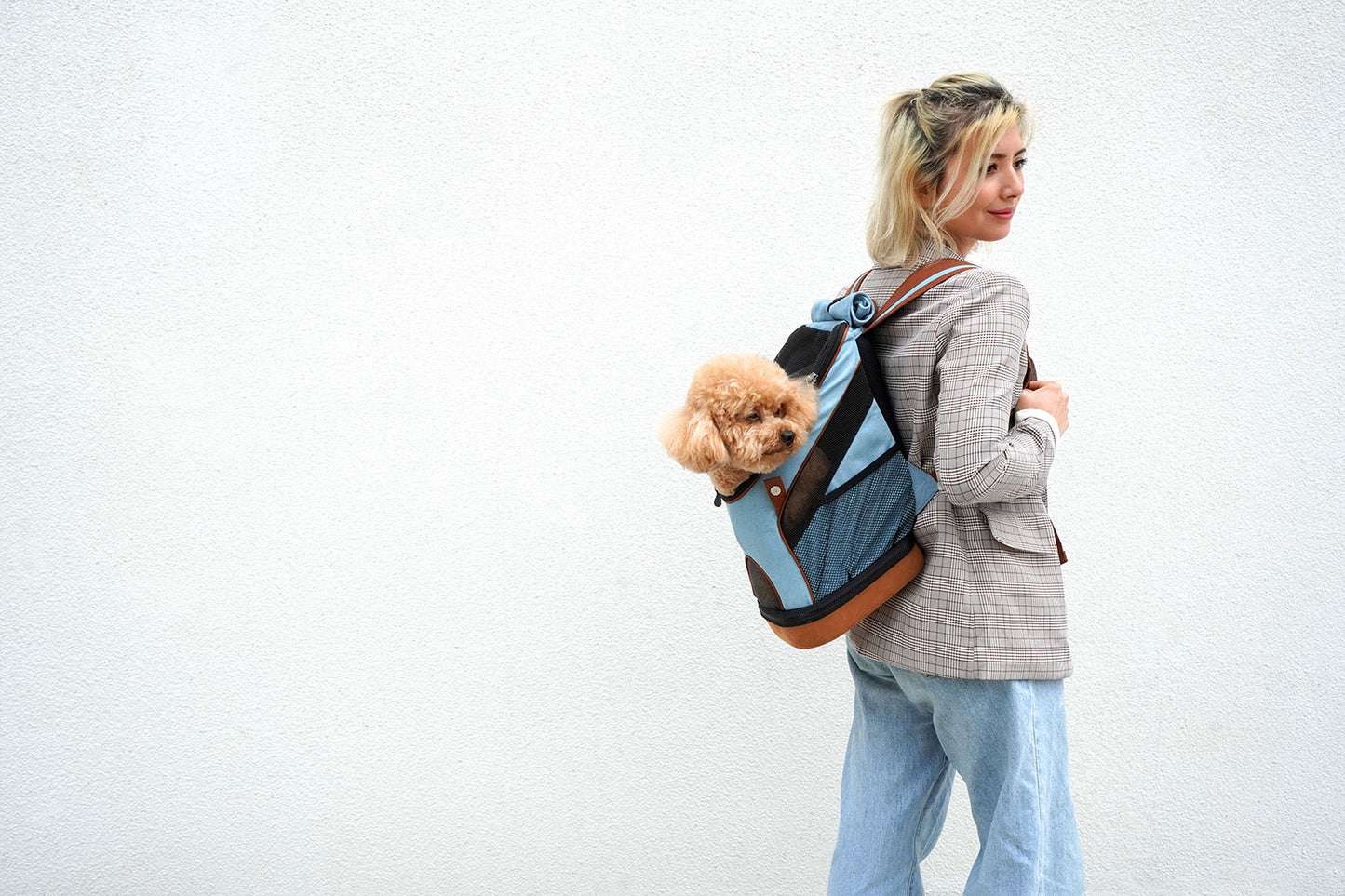 New Denim Fun Lightweight Pet Backpack - Hondenbuggyspecialist.nl