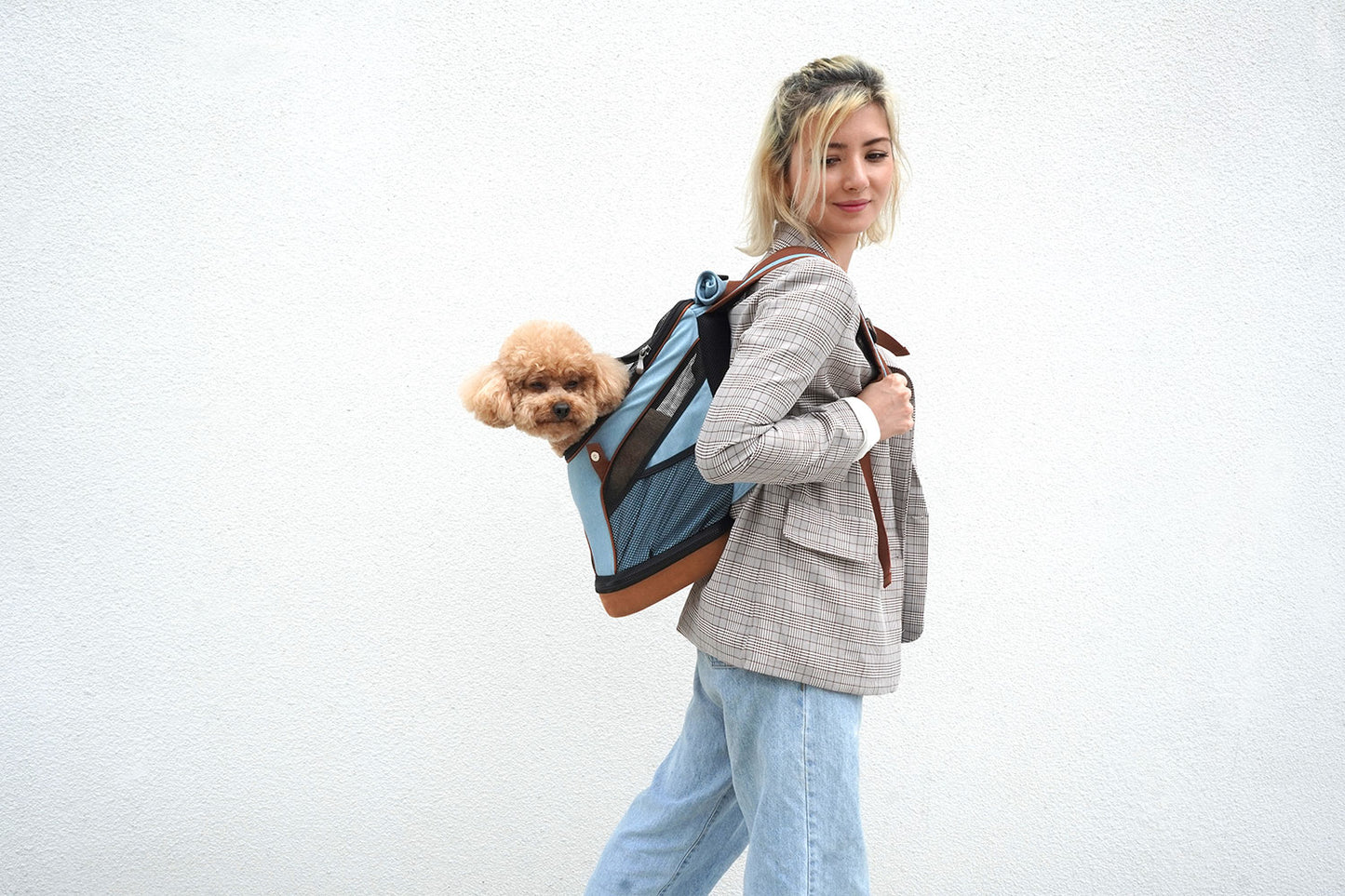 New Denim Fun Lightweight Pet Backpack - Hondenbuggyspecialist.nl