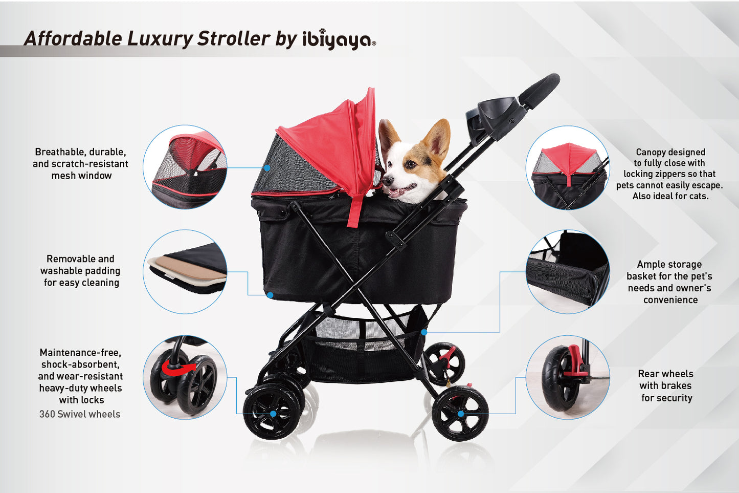 Easy Strolling Pet Buggy COMPACT - Hondenbuggyspecialist.nl