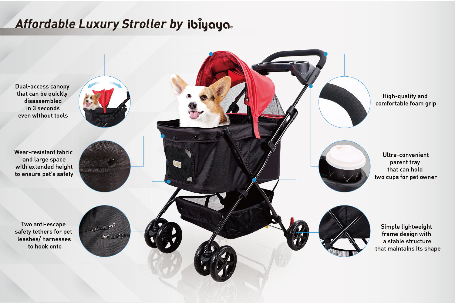 Easy Strolling Pet Buggy COMPACT - Hondenbuggyspecialist.nl