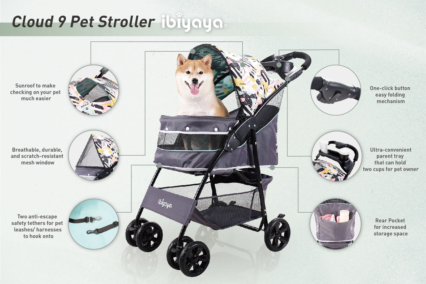 Cloud 9 Pet Stroller - Hondenbuggyspecialist.nl