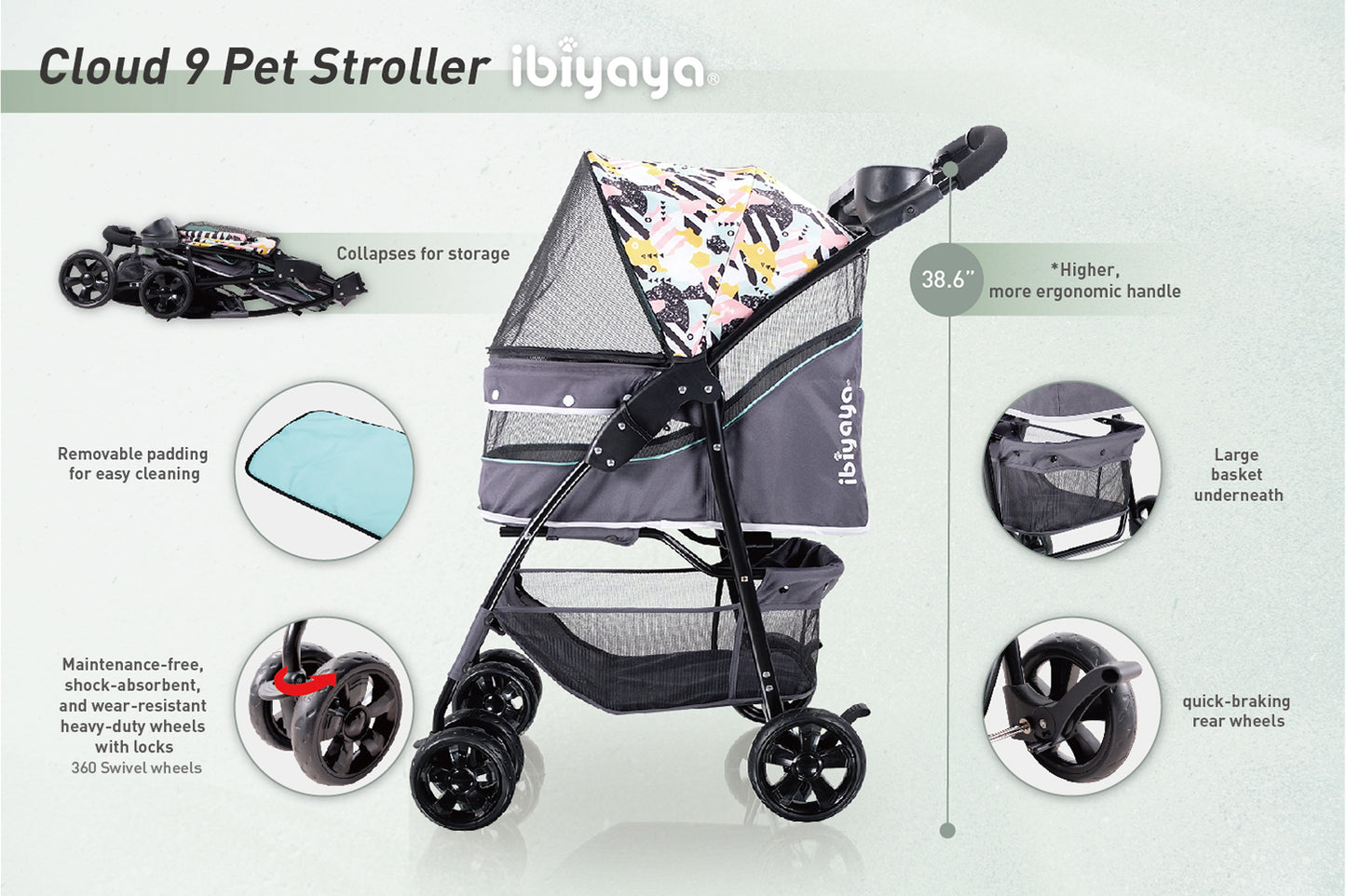 Cloud 9 Pet Stroller - Hondenbuggyspecialist.nl