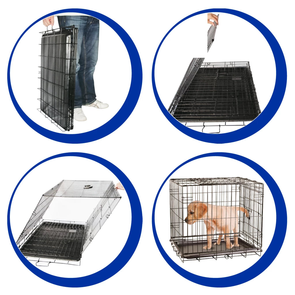 Pawise Wire Dog Crate M - Hondenbuggyspecialist.nl