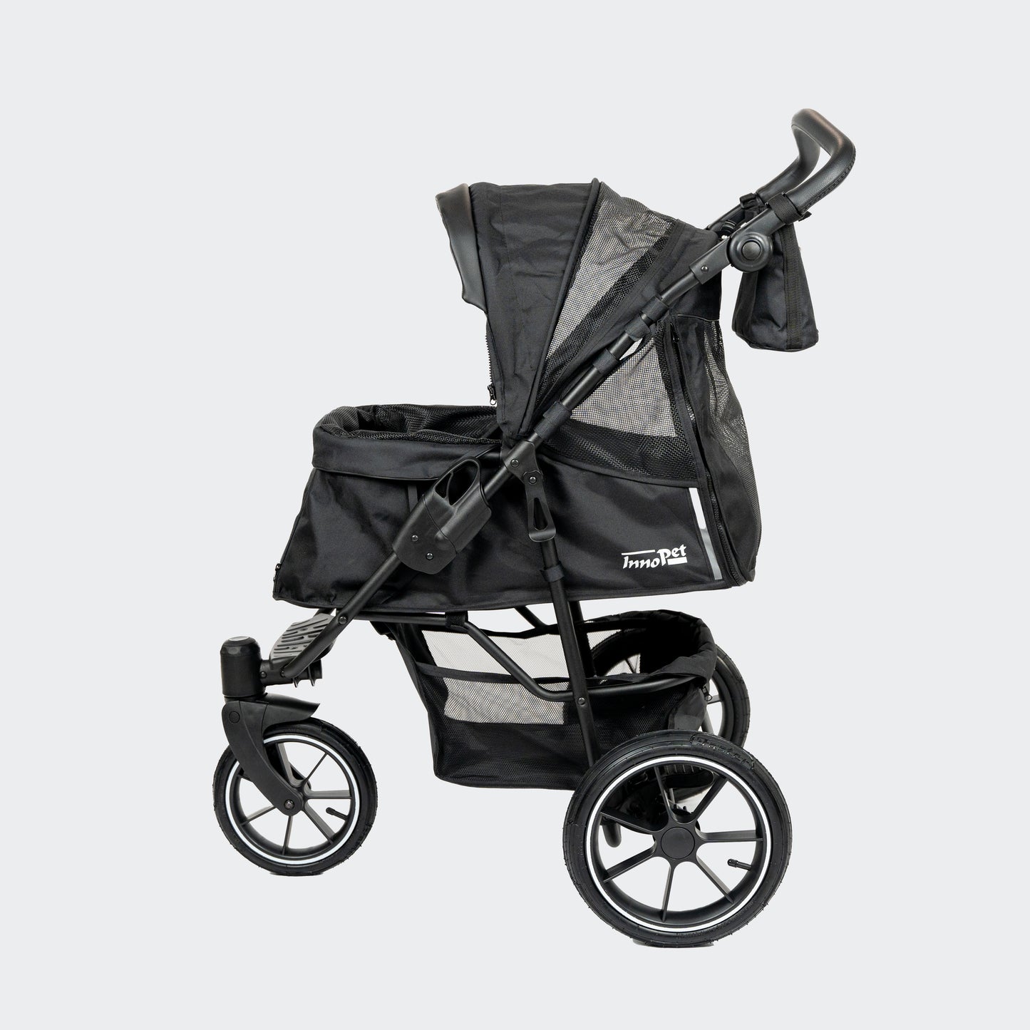 InnoPet Premium Cozy Air - Hondenbuggy INCL. regenhoes Zwart - kleine tot middelgrote hond max. 25kg.