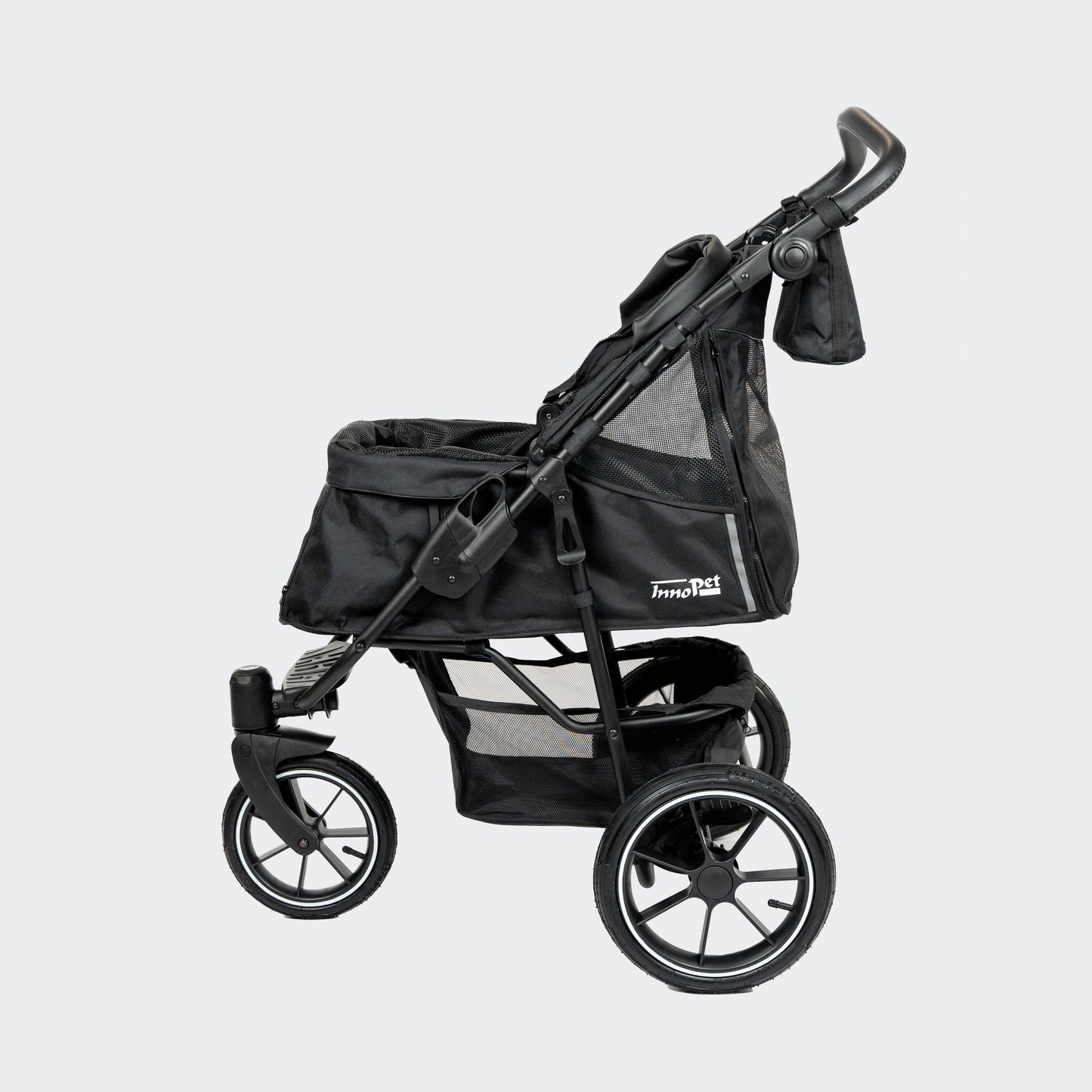 InnoPet Premium Cozy Air - Hondenbuggy INCL. regenhoes Zwart - kleine tot middelgrote hond max. 25kg.