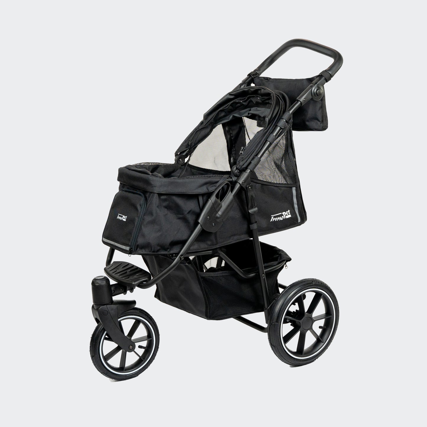 InnoPet Premium Cozy Air - Hondenbuggy INCL. regenhoes Zwart - kleine tot middelgrote hond max. 25kg.