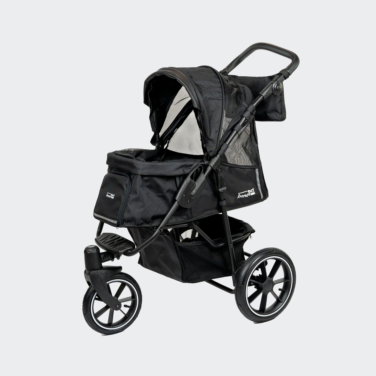 InnoPet Premium Cozy Air - Hondenbuggy INCL. regenhoes Zwart - kleine tot middelgrote hond max. 25kg.