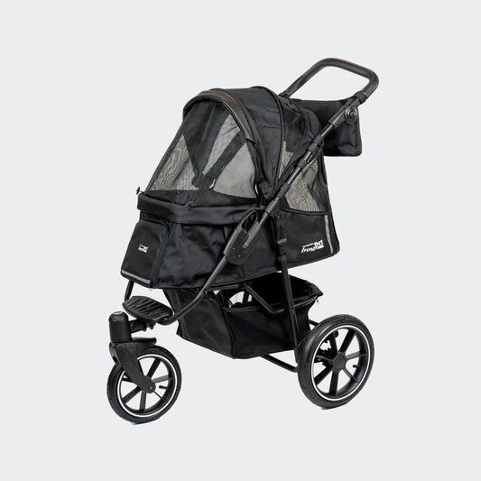 InnoPet Premium Cozy Air - Hondenbuggy INCL. regenhoes Zwart - kleine tot middelgrote hond max. 25kg.