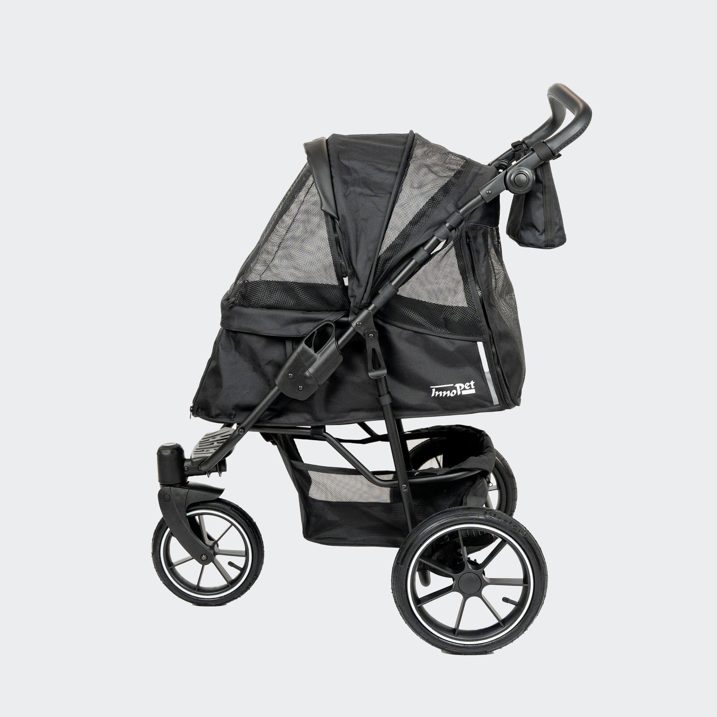 InnoPet Premium Cozy Air - Hondenbuggy INCL. regenhoes Zwart - kleine tot middelgrote hond max. 25kg.