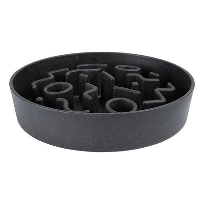 BAMBOO Slow Feeder voor Honden - Dark Grey, Maat: Ø28 cm (2500ml) - Hondenbuggyspecialist.nl