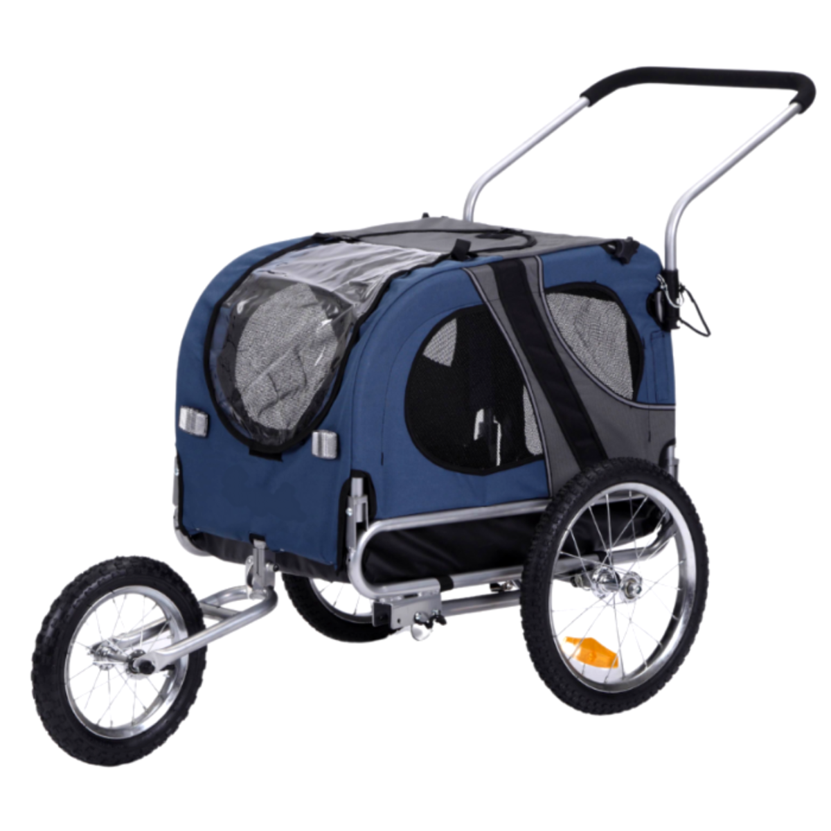 Topmast Easy Flow Hondenfietskar - Met Jogger Functie - Opvouwbaar - Blauw - Medium Tot 30KG