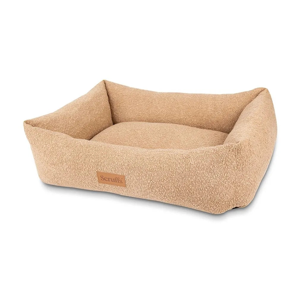 Boucle Box Bed - Desert Tan, Maat: XL - 90 x 70 cm - Hondenbuggyspecialist.nl