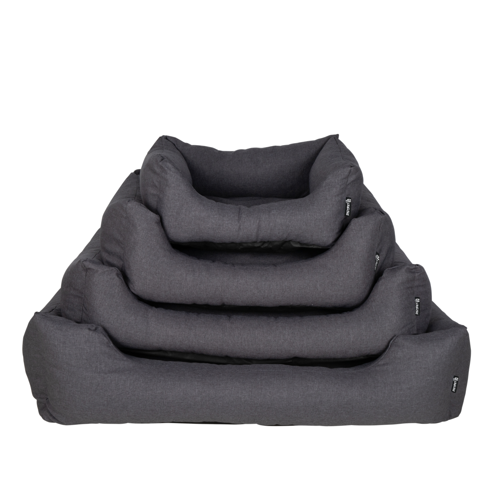 CLASSIC Box Bed Charcoal Grey, Maat: Medium - 80 x 60 cm - Hondenbuggyspecialist.nl