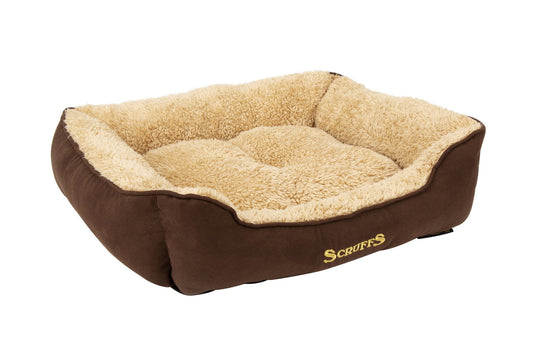 Cosy Box Bed Chocolade Bruin, Maat: Extra Large - 90 x 70 cm - Hondenbuggyspecialist.nl