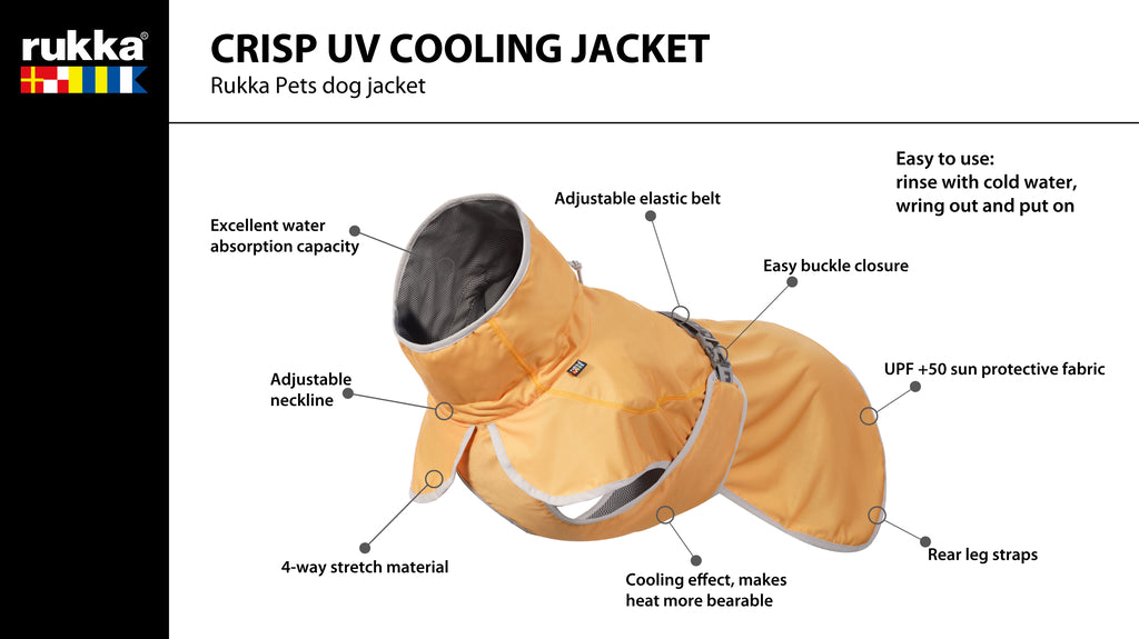 Crisp Cooling Jacket - Apricot - Maat 25 t/m 65 - Hondenbuggyspecialist.nl