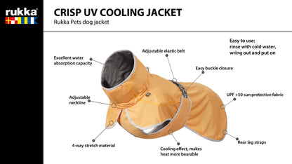 Crisp Cooling Jacket - Apricot - Maat 25 t/m 65 - Hondenbuggyspecialist.nl