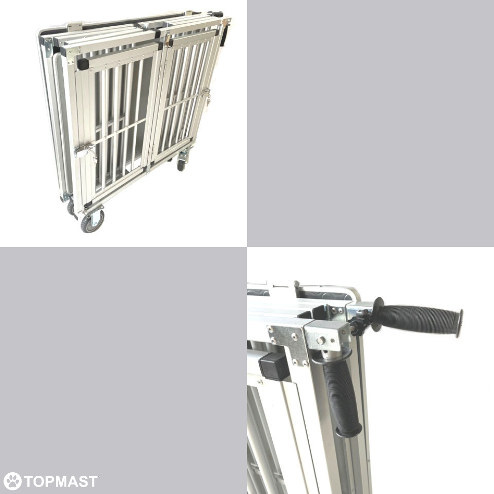 TOPMAST SHOWTROLLEY EXPOSE - VOOR 1 HOND - ALUMINIUM - MET WIELEN - DIVERSE MATEN - Hondenbuggyspecialist.nl