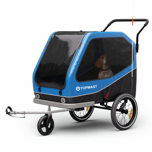 TOPMAST Gold fietsar - 334 Liter - Max. 40 kg - Inklapbaar - Blauw