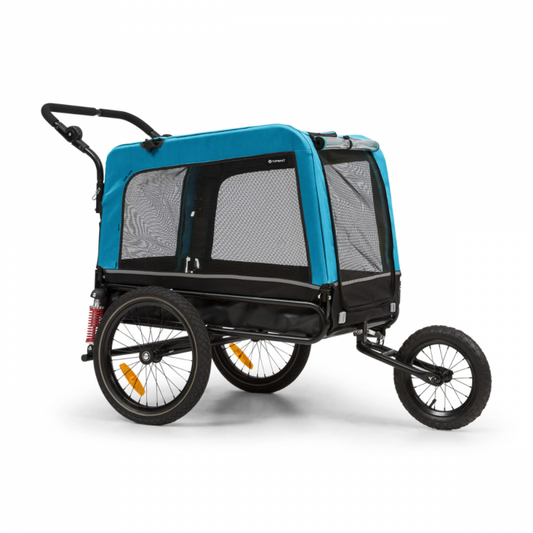 TOPMAST FOCUS 2-in-1 Hondenfietskar - Hondenbuggy - 240 Liter - Oxford Blauw