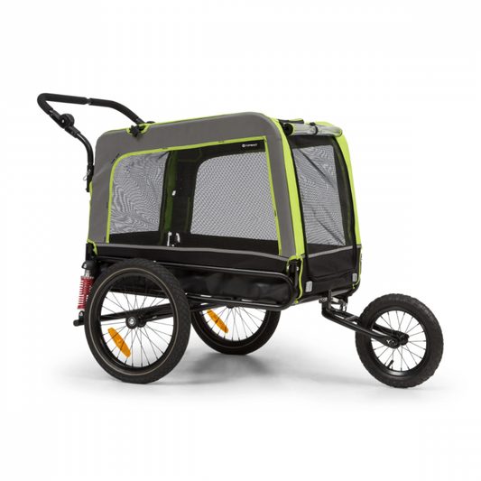 TOPMAST FOCUS 2-in-1 Hondenfietskar - Hondenbuggy - 240 Liter - Oxford Groen