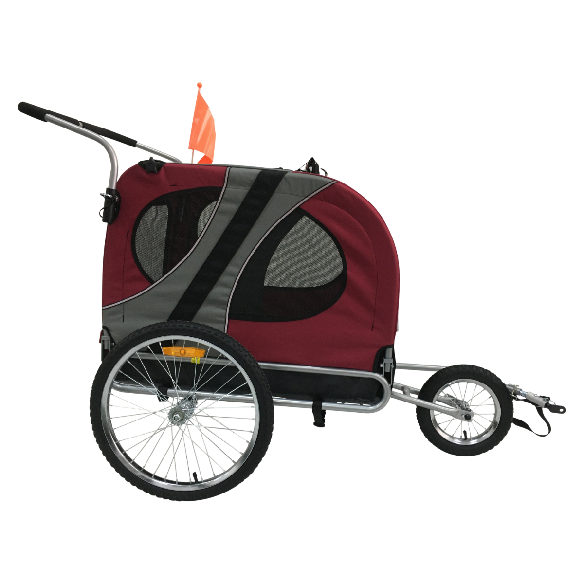 Topmast Easy Flow Hondenfietskar - Met Jogger Functie - Opvouwbaar - Blauw/Rood - Large Tot 40KG