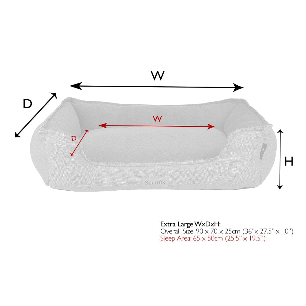 Harvard Memory Foam Orthopedisch Box Bed Grafietgrijs, Maat: Extra Large - 90 x 70 cm - Hondenbuggyspecialist.nl