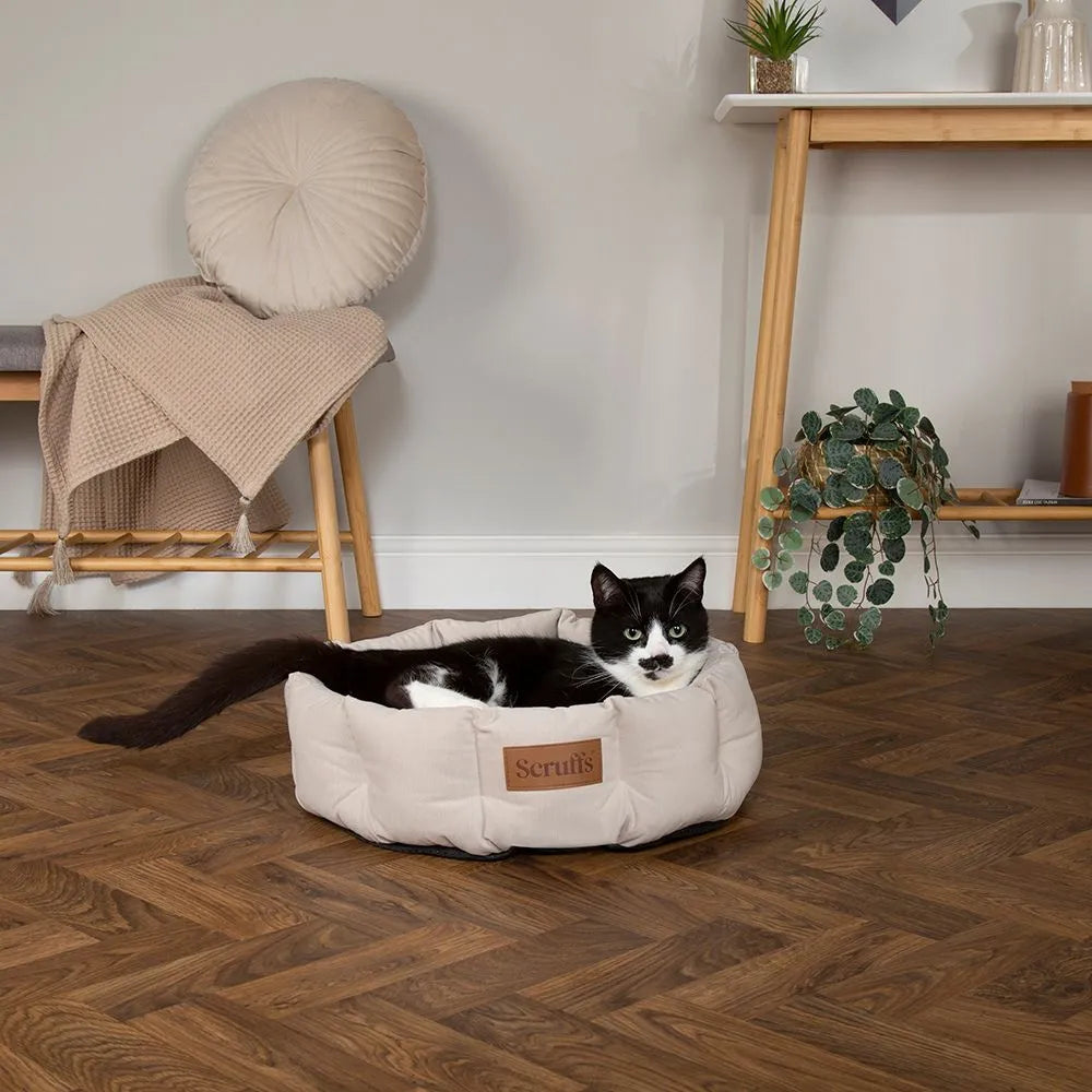 Helsinki Cat Bed - Oatmeal Beige, Maat, Ø 45 cm - Hondenbuggyspecialist.nl