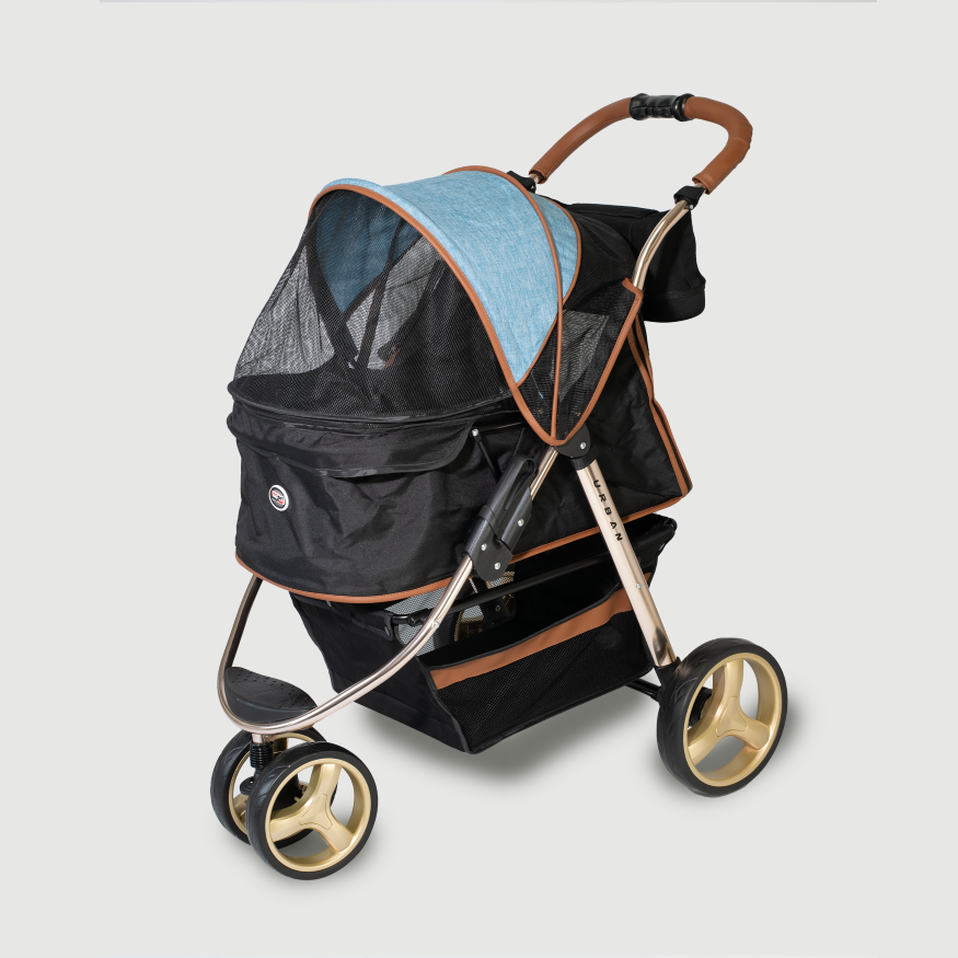 Innopet Buggy Urban Blue INCL. Regenhoes - Hondenbuggyspecialist.nl