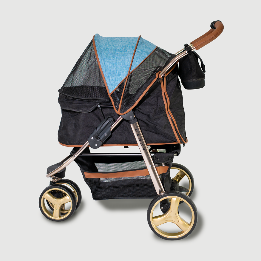 Innopet Buggy Urban Blue INCL. Regenhoes - Hondenbuggyspecialist.nl