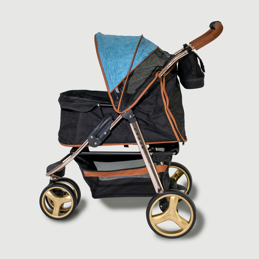 Innopet Buggy Urban Blue INCL. Regenhoes - Hondenbuggyspecialist.nl