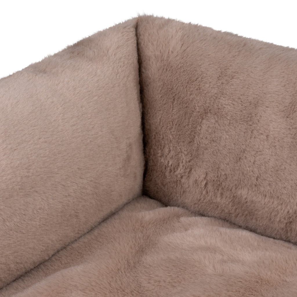 NUZZLE Sofa Bed - Taupe, Maat: Medium - 75 x 75 x 17 cm - Hondenbuggyspecialist.nl