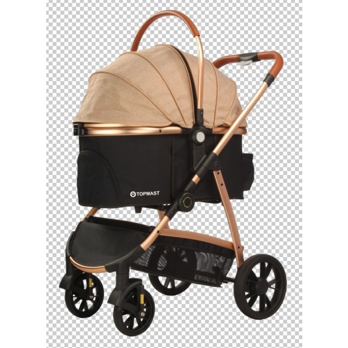 Topmast Hondenbuggy Comfort Rosé Goud Max 20 Kilo