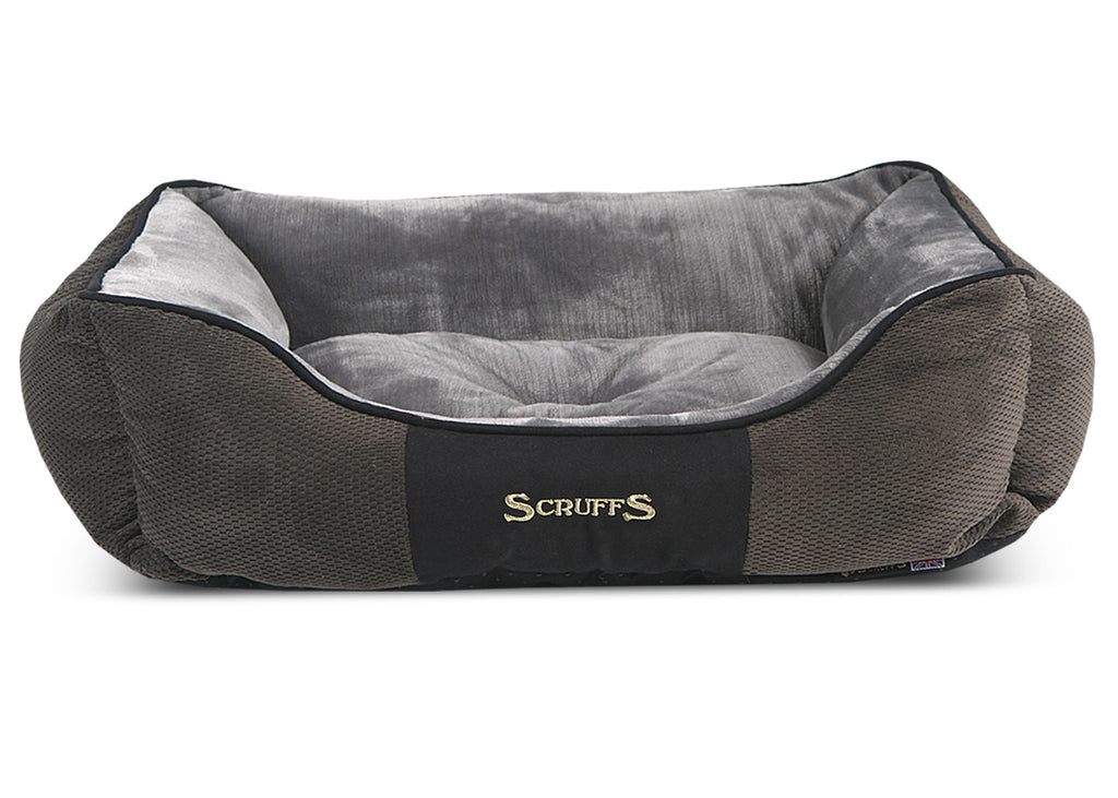 Scruffs Chester Box Bed Grijs, Maat: Extra Large - 90 x 70 cm - Hondenbuggyspecialist.nl