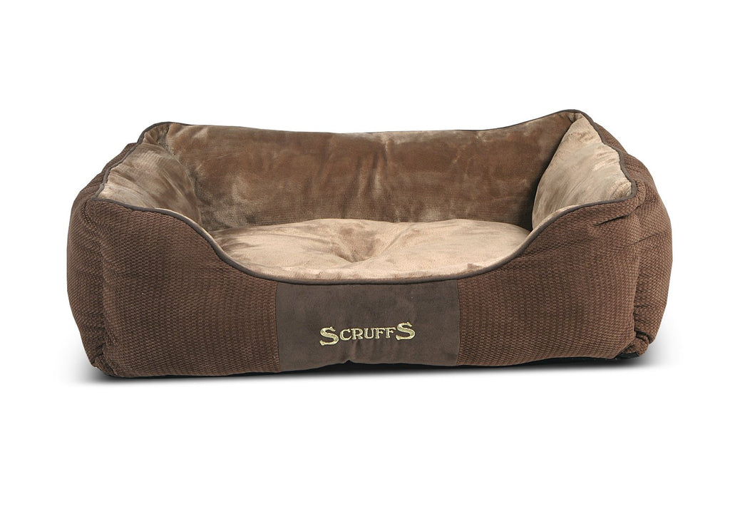 Scruffs Chester Box Bed - Chocolade Bruin, Maat: Large - 75 x 60 cm - Hondenbuggyspecialist.nl