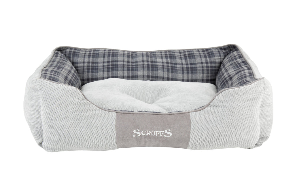 Scruffs Highland Box Bed Grijs, Maat: Large - 75 x 60 cm - Hondenbuggyspecialist.nl